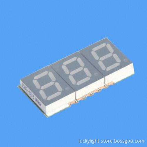 SMD 0.39-inch 3-digit 7 Segments LED Digital Display, Available in Super Yellow Green Common Anode